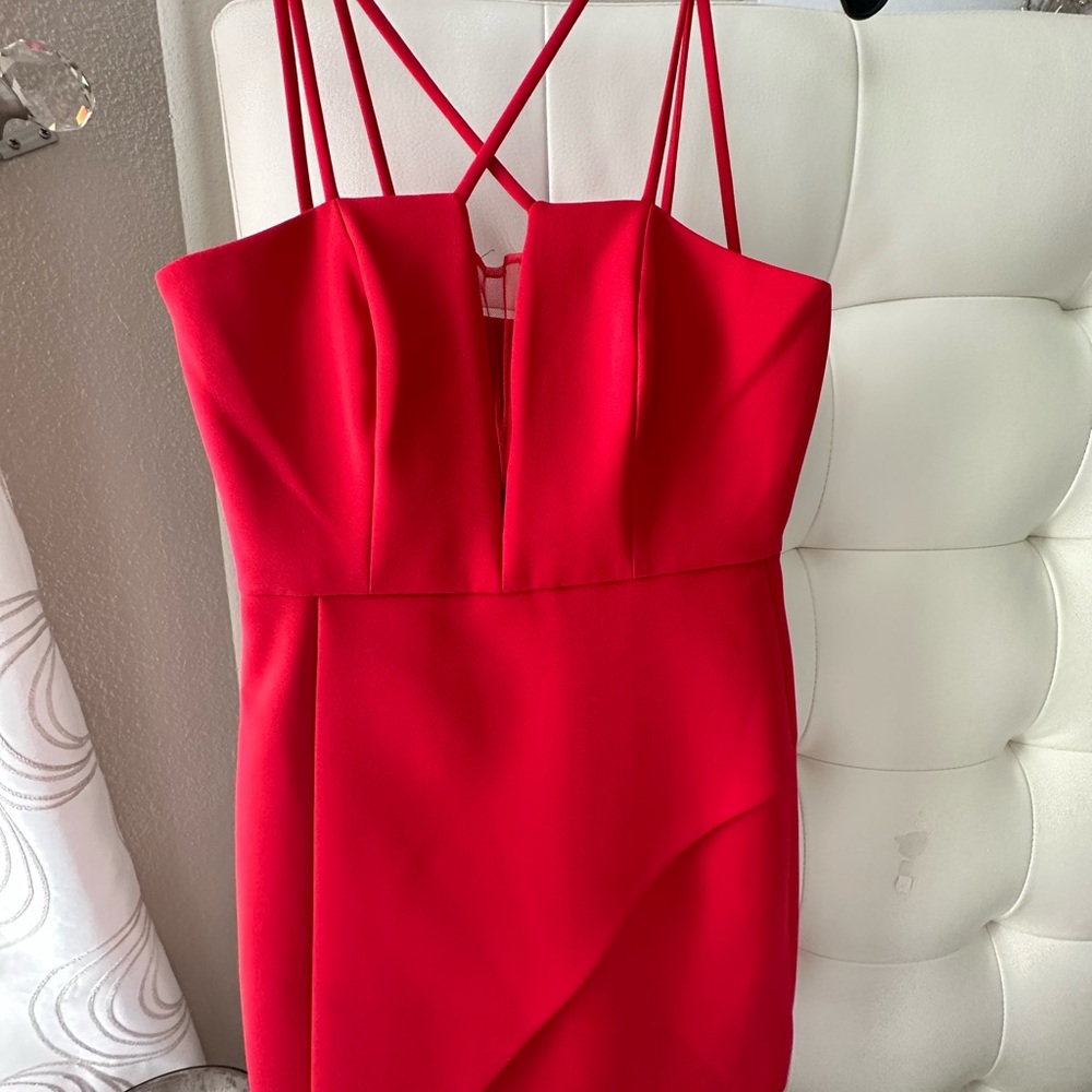 Bcbgmaxazria Red Eve Mini Dress Size 0- NEW